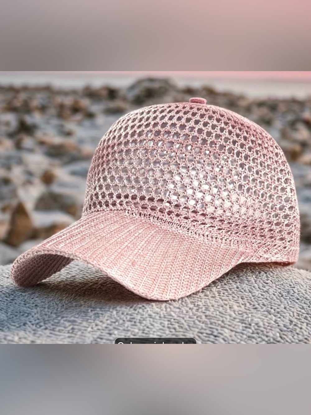 Summer Unisex Versatile Hat, Hollow-Out Breathable Mesh Snapback Cap Khaki